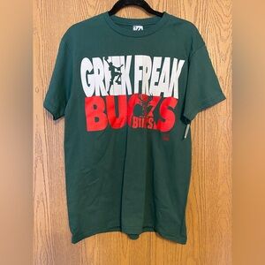 2014 Milwaukee Bucks Greek Freak Giannis Antetokounmpo T-Shirt NWT size Medium